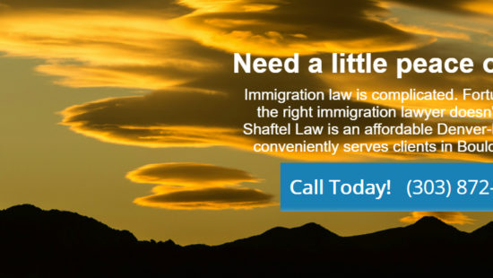 Boulder Colorado sunset representing immigration services of Denver immigration firm Shaftel Law